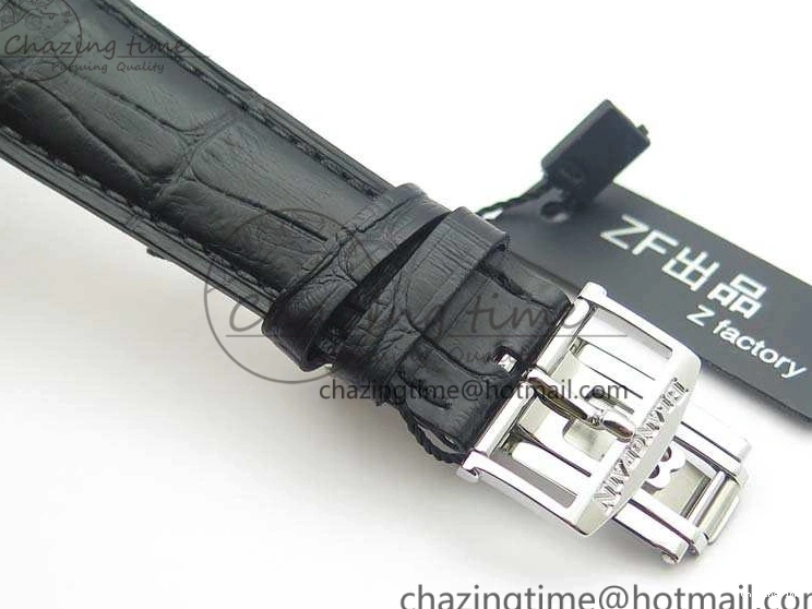 0326 Villeret 6651 SS ZF 1:1 Best Edition White Dial On Black Leather Strap A Practical 8098